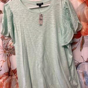 Express Mint Green Women's Top
